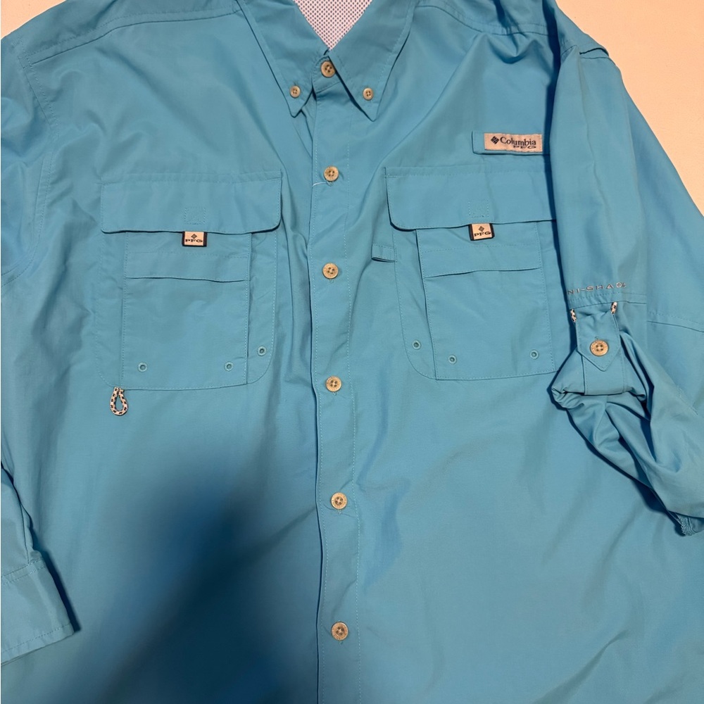 Columbia Turquoise Long Sleeve Shirt